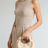 Stylish twist square bag, solid color top clutch bag, simple and versatile commut