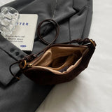 Velvet Material Zipper 2025 High Quality Shoulder Bag Solid Color Simple Fashionable Crossbody Bag Soft Western Style Handbag