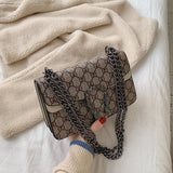 Bolsa Crossbody em Couro PU Marrom