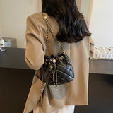 Original Soft Buet Bag Women's New 2025 Diamond Chain Design Korean Sle Single oulder Handbag PU Material Medium Size