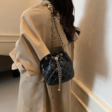 Original Soft Buet Bag Women's New 2025 Diamond Chain Design Korean Sle Single oulder Handbag PU Material Medium Size