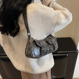 Fashion Double Pockets Design PU Leather Shoulder Bag for Women 2025 Tend Female Crossbody Bag Underarm Bags Handbags bolsa