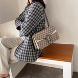 Bolsa Crossbody em Couro PU Marrom