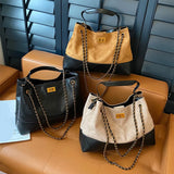 Bolsa Tote Estruturada em Couro Bege