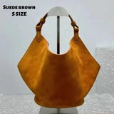 Handbag Suede Leather Bag Dumpling Bucket Bag Niche Single Shoulder Tote Bag Women's Bag