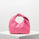Stylish twist square bag, solid color top clutch bag, simple and versatile commut