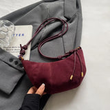 Velvet Material Zipper 2025 High Quality Shoulder Bag Solid Color Simple Fashionable Crossbody Bag Soft Western Style Handbag