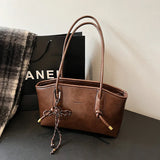 PU Leather Shoulder Bags For Women 2025 Winter Y2K Trend Female Crossbody Bag Lady Handbags And Purses Retro Tote Bag bolso