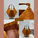 Handbag Suede Leather Bag Dumpling Bucket Bag Niche Single Shoulder Tote Bag Women's Bag
