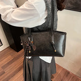 PU Leather Shoulder Bags For Women 2025 Winter Y2K Trend Female Crossbody Bag Lady Handbags And Purses Retro Tote Bag bolso