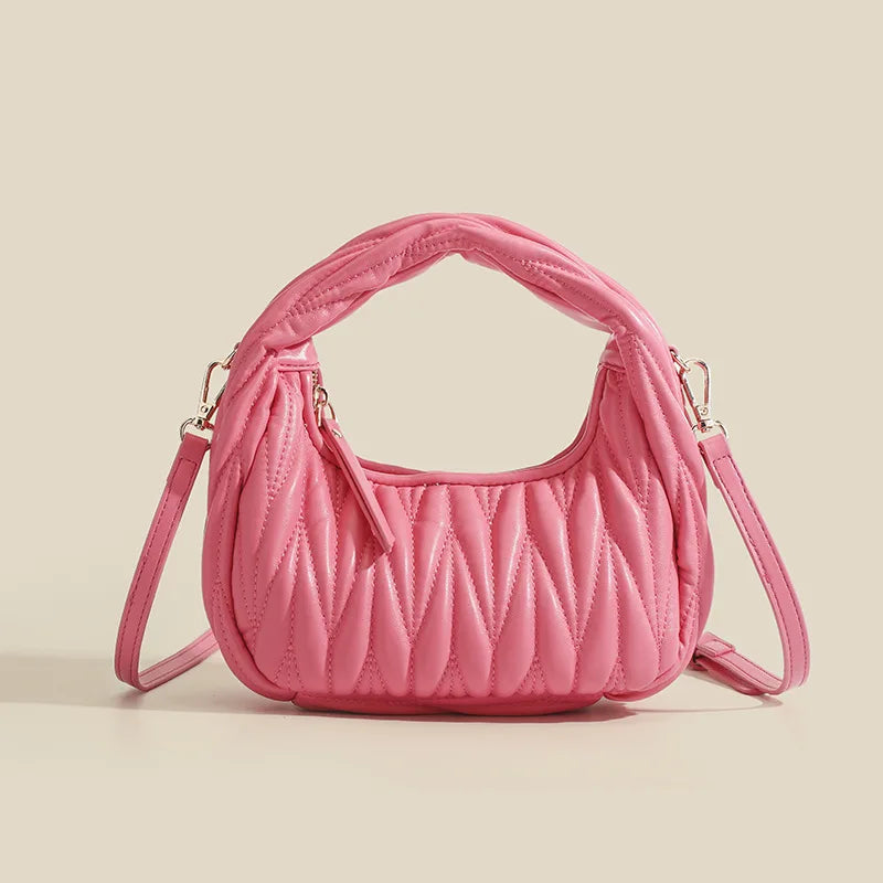 2025 New Korean-style Multi-purpose Fashion Handbag with Embroidery and Small Pouch - Women's Popular Shoulder Bag At The Elbow